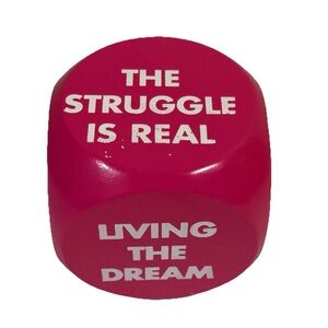 Giant 4 Inch Pink Mood Prediction Dice Decor Fun Novelty Room Decor